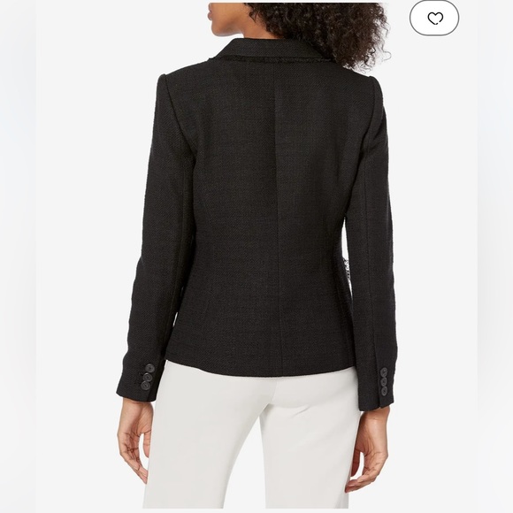 Karl Lagerfeld Women's Tweed 3 Button Blazer - Picture 2 of 3